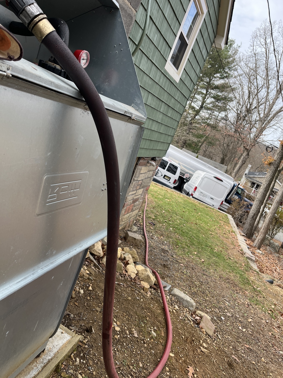 Heating oil delivery at a home